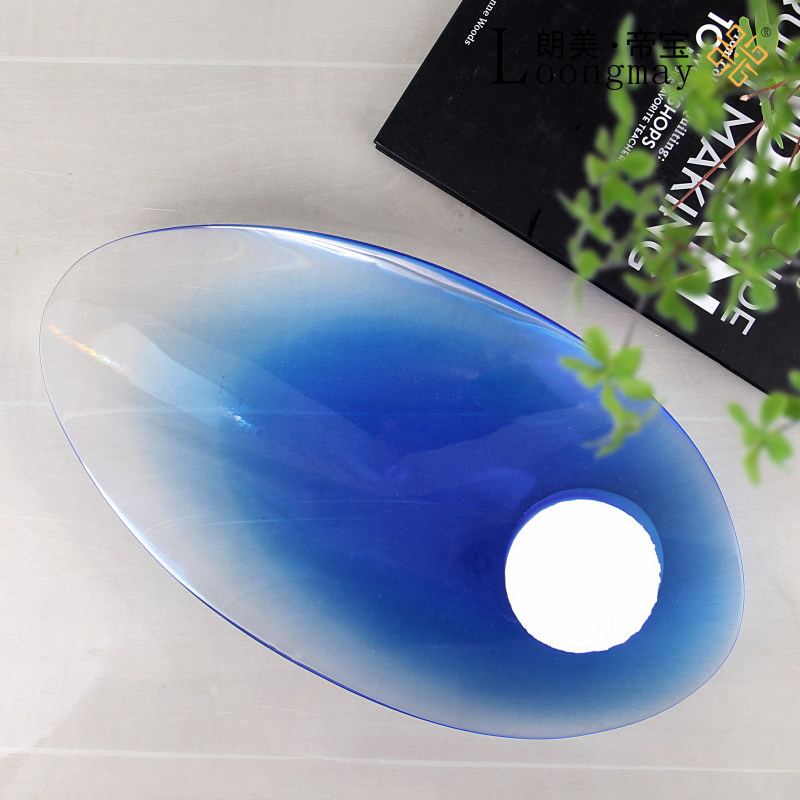 Crystal Ball Tray Ornament Simple Modern Creative Design Handicraft Sample Room Soft Decoration Living Room Desktop Ornament