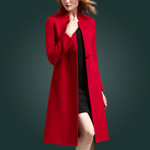 Double-sided wool coat womens long 2020 new slim slim double-sided velvet coat autumn and winter wool coat anti-season