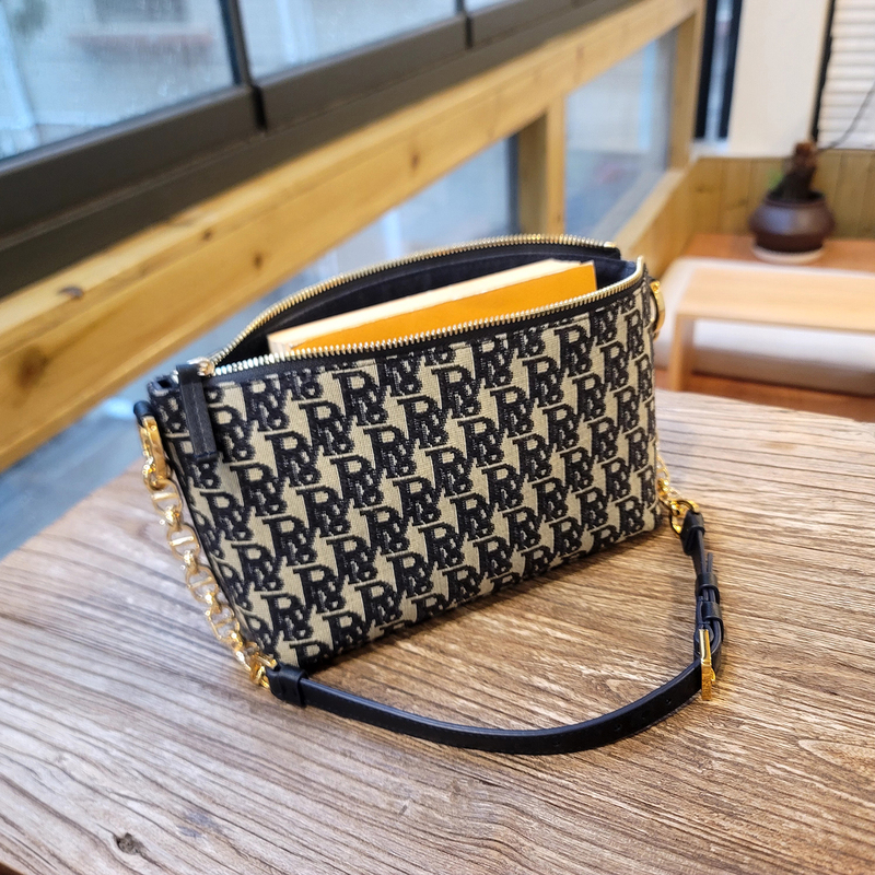 Gold Medal Seller Classic Floral Chain Decoration Shoulder Underarm Bag Lunch Box Bag Lin Yun Water-Glossy Combination Bai Gujing