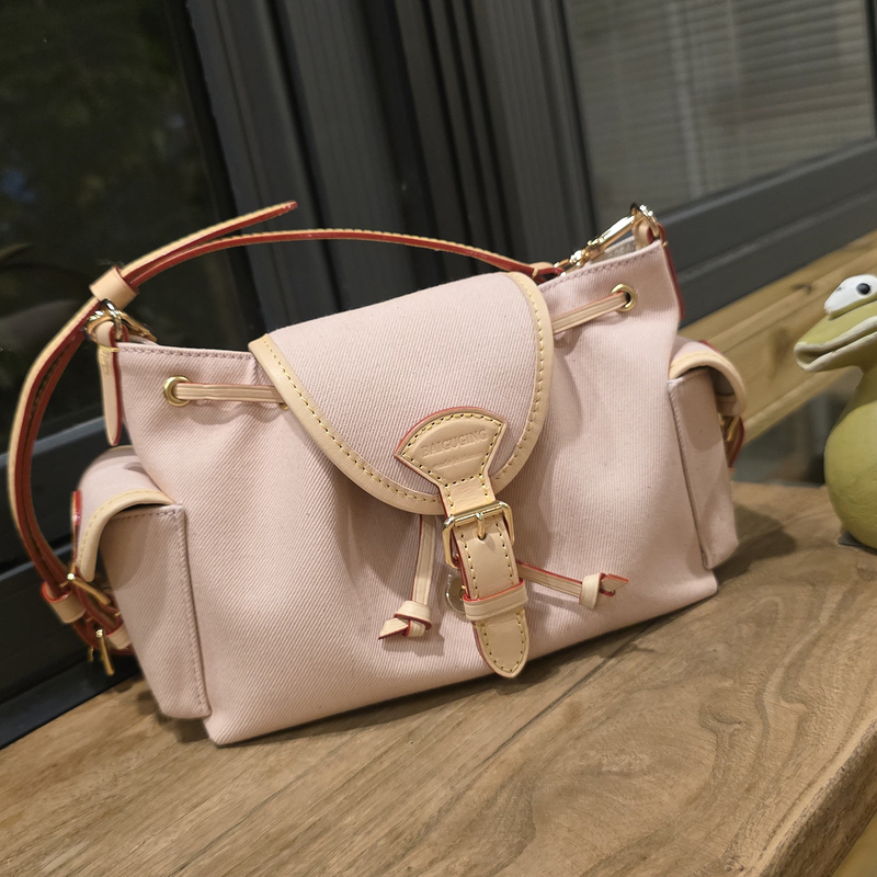 Gold Seller Od Competition Pink Denim Letter Chain Single Shoulder Crossbody Bag with Small Tag Stainless Steel Baigujing Gold Seller Od Competition Pink Denim Letter Chain Single Shoulder Crossbody Bag with Small Tag Stainless Steel Baigujing