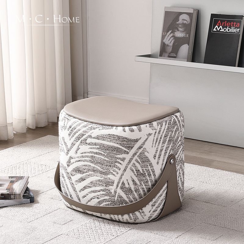 High-End Shoe-Changing Stool for Home Use, Fabric Hand-Carried Saddle Stool, Tea Stool, Entryway Stool, Shoe-Wearing Stool