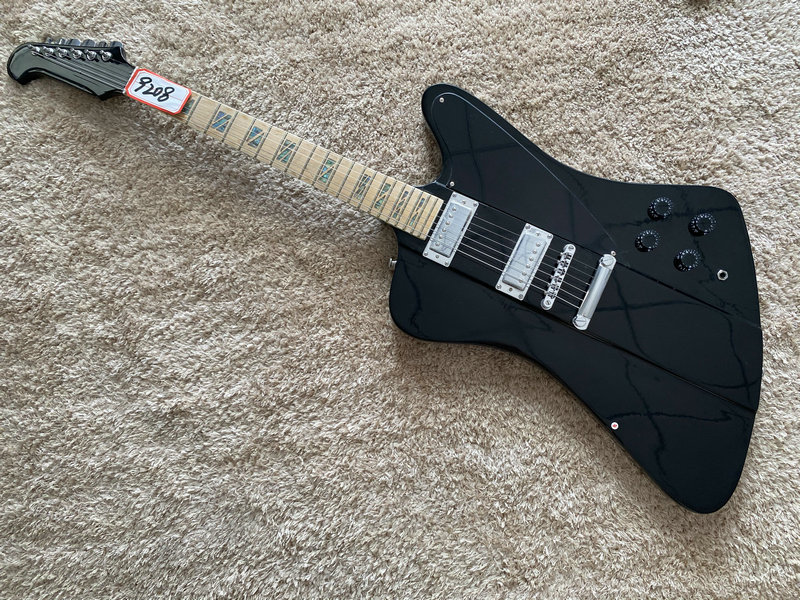 Exit Custom Firebird paragraph firebird Profiled Electric Guitar Maple Wood Fingerboard Black Color Bay Studded Professional Class-Taobao