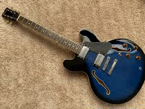 Taiwan factory OEM First jazz jazz electric guitar semi-hollow F-hole thin body Blue