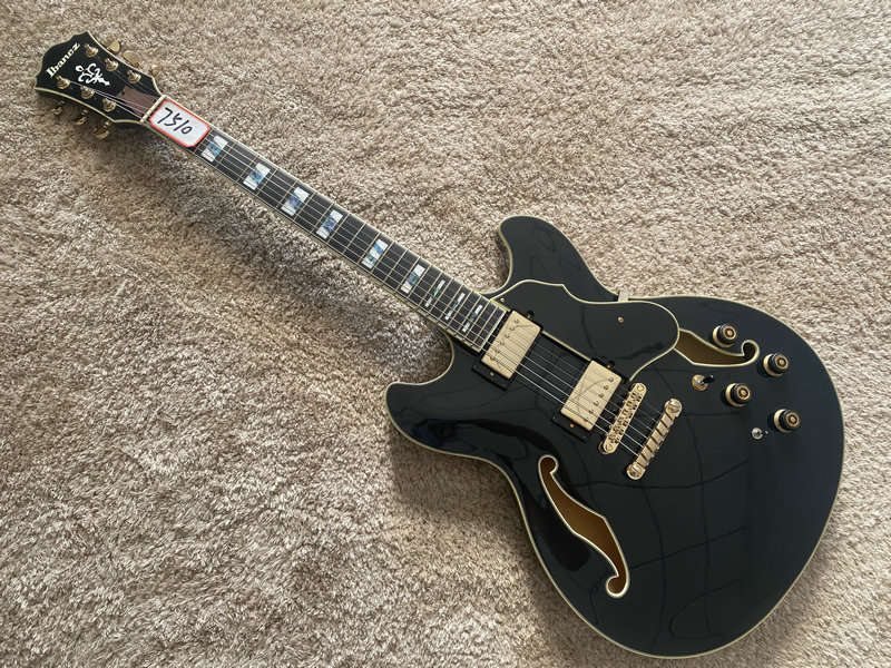 Original installation IBZ As153 semi-hollow jazz jazz guitar electric guitar black rare professional class-Taobao