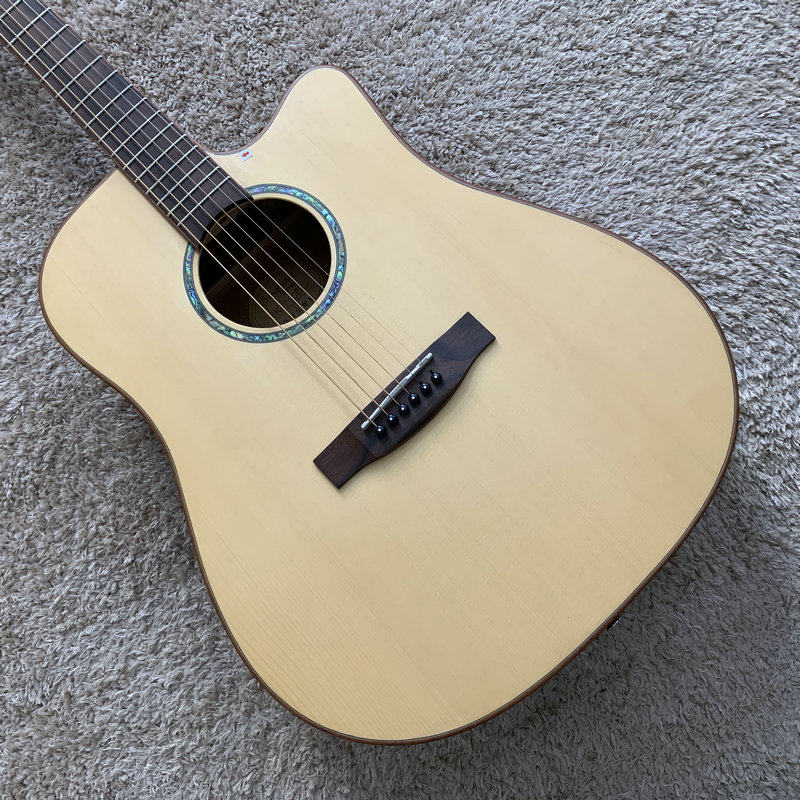 库存紧张！圣骑士41英寸复古云杉木民谣吉他，适合初学者吗？