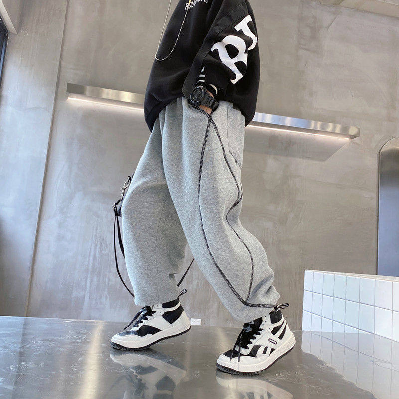 Boys' sweatpants 2021 net red new children's clothing Korean version of children's fashion casual middle-aged children's sportswear tide style