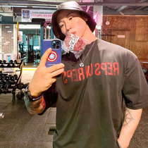 Muscle Tide Card T-shirt Round Collar Short Sleeve Men Loose Big Code Summer Running Instruments Fitness Half Sleeve Training Clothes