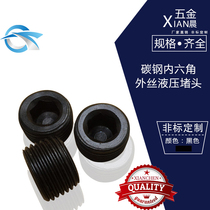 Carbon steel NPT hexagon Plug Plug 1 8 1 4 3 8 1 2 3 4 1 inch square pipe plug bulkhead plug stop