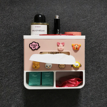 Waterproof toilet tissue box Non-punching toilet toilet wall-mounted toilet paper tray drawing rack