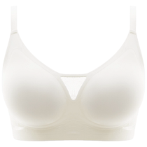 Seamless underwear for women with small breasts no rims jelly strips anti-sagging summer white adjustable bra