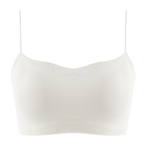 Suspender underwear womens summer thin 2024 new white push-up wrap tube top anti-exposure spaghetti straps beautiful back bra