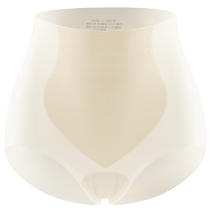 Seamless high-waisted underwear for women ultra-thin ice silk breathable belly-controlling butt-lifting peach butt 2023 summer new underwear