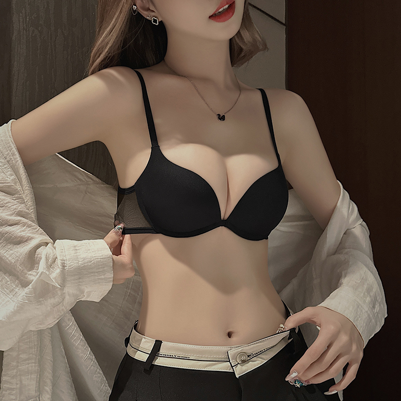 Seamless Underwear for Women with Small Busts, Push-Up, Thin, Sexy Deep V, Lifts and Supports Side Breasts, Prevents Sagging, Autumn and Winter Brand Bra