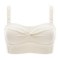 Seamless underwear for women with large breasts small breasts anti-sagging summer white thin section tube top anti-exposure bra