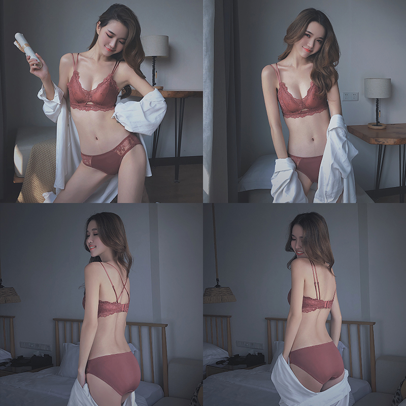 Thép miễn womens đồ lót thu thập 2019 ren mới siêu mỏng nhỏ áo ngực nhiều mặc sexy hoang mang áo ngực lại.