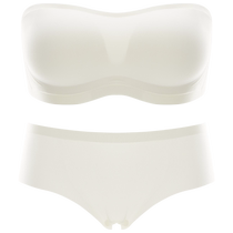 Strapless underwear for women push-up non-slip small breasts showing big bra summer thin suspender skirt with white invisible wrap tube top
