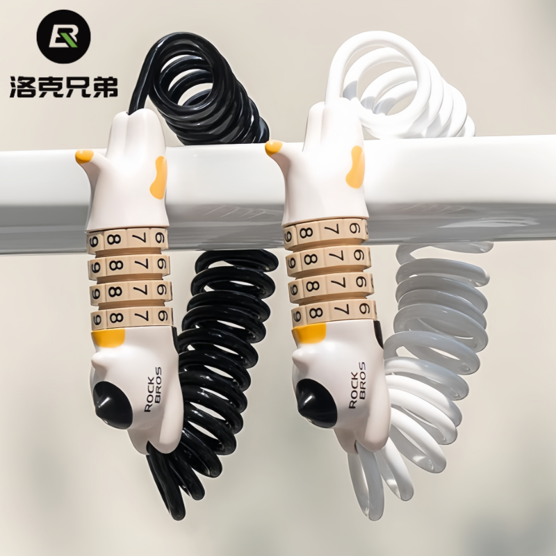 Locke Brothers パスワードロック ポータブルヘルメットロック ラゲッジロック 自転車ロック ミニケーブルロック サイクリングロック