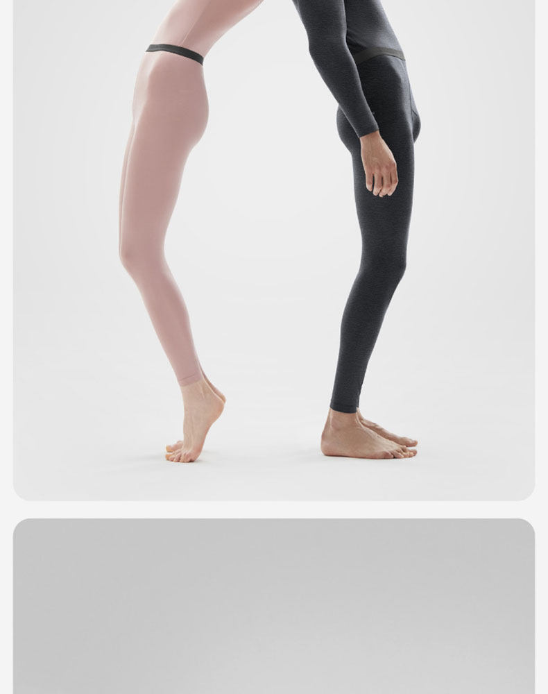 【中国直邮】Bananain蕉内 保暖内衣套装抗静电+5℃~15℃轻薄暖热皮301 女士 黑色 S码