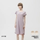 【Короткий рукав | С чашкой】 светло -фиолетовый