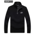 JEEP Jeep Sweater nam nửa cổ Dad Plus Velvet dày mùa thu áo len dệt kim Áo khoác cotton trung niên quần áo nam Cardigan