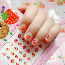 Korean Little Flower Childrens Nail Sticker Princess Nail Patch Girl Waterproof Safe Baby Cartoon Nail Sticker