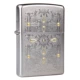 ZIPPO nhẹ hơn cát satin mạ crôm mờ hoa văn cổ điển 28456 Mỹ gốc xác thực mới - Bật lửa