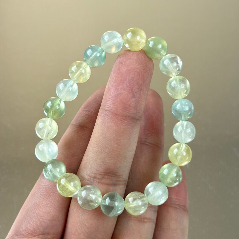 Natural Crystal Gradient Grape Stone Bracelet, Yellow-Green Two-Tone Emerald Bracelet, Gift for Best Friend, Jewelry for Couples Natural Crystal Gradient Grape Stone Bracelet, Yellow-Green Two-Tone Emerald Bracelet, Gift for Best Friend, Jewelry for Couples