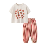 Нарукавники для девочек, летний комплект, футболка, штаны, короткий рукав, европейский стиль, 2 шт