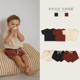 Брендовое детское хлопковое летнее полотенце, детский комплект, шорты, простой и элегантный дизайн, широкая цветовая палитра, популярно в интернете