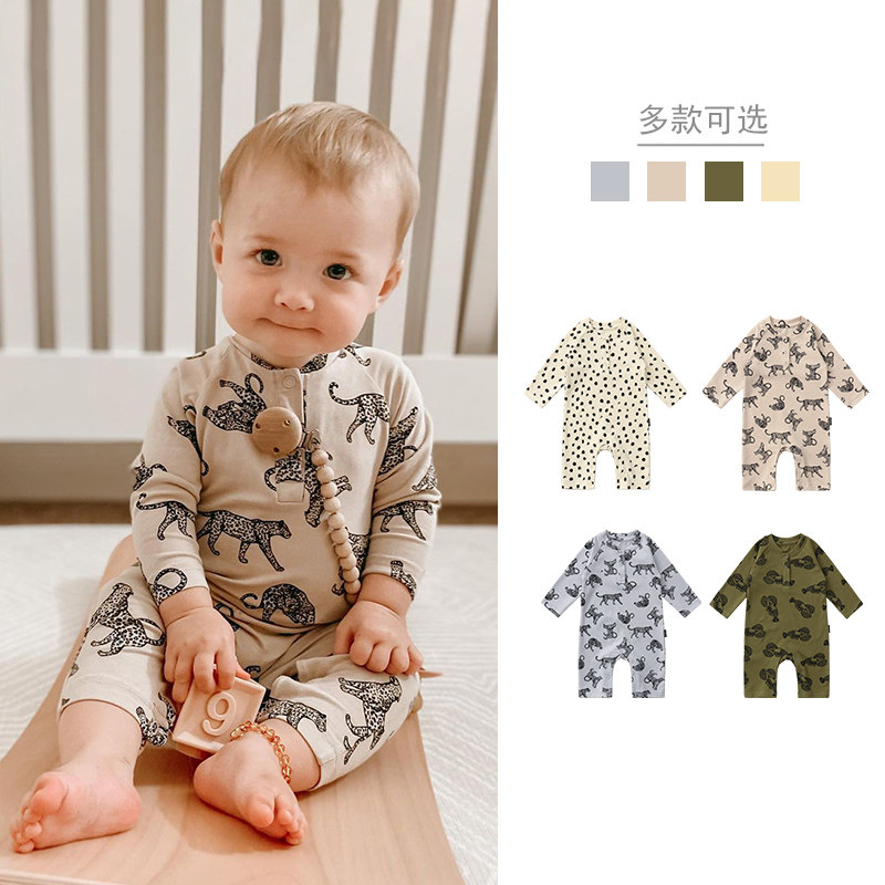 ins net red nordic wind 2021 baby spring autumn pure cotton thickened tandem sweaters baby clothes khaclothes warm and climbing