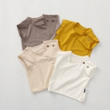 Брендовые бамбуковые хлопковые шарики, детский хлопковый летний бюстгальтер-топ, детская легкая и тонкая майка, короткий рукав