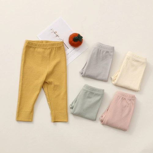 Детские хлопковые леггинсы, брендовые штаны для выхода на улицу для раннего возраста