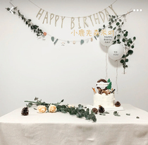 Minimalist birthday banquet Decorative Pull Flags party placement Balloon Full Moon DESSERT TABLE PROPS NORTH EUROPEAN WIND