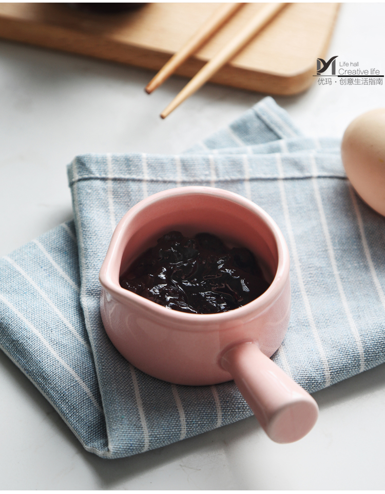Sáng tạo vành đai gốm nhỏ bát sữa Nhật nhỏ bình sữa cốc sữa bình sữa có tay cầm nước sốt dụng cụ cà phê phin pha cafe