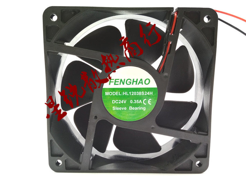 New FENGHAO HL12038S24H DC24V 0 35A 12038 12038 2-wire frequency converter cooling fan