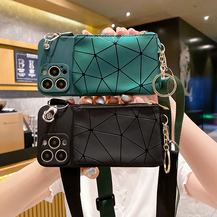 Zipper Coin Purse Suitable for Reno13Pro Crossbody Strap Opporeno13 Lanyard Findx8 Card Holder A3Pro Card Case A2 New Model A1X Phone Case Reno10 Anti-Drop Cover Reno11Pro