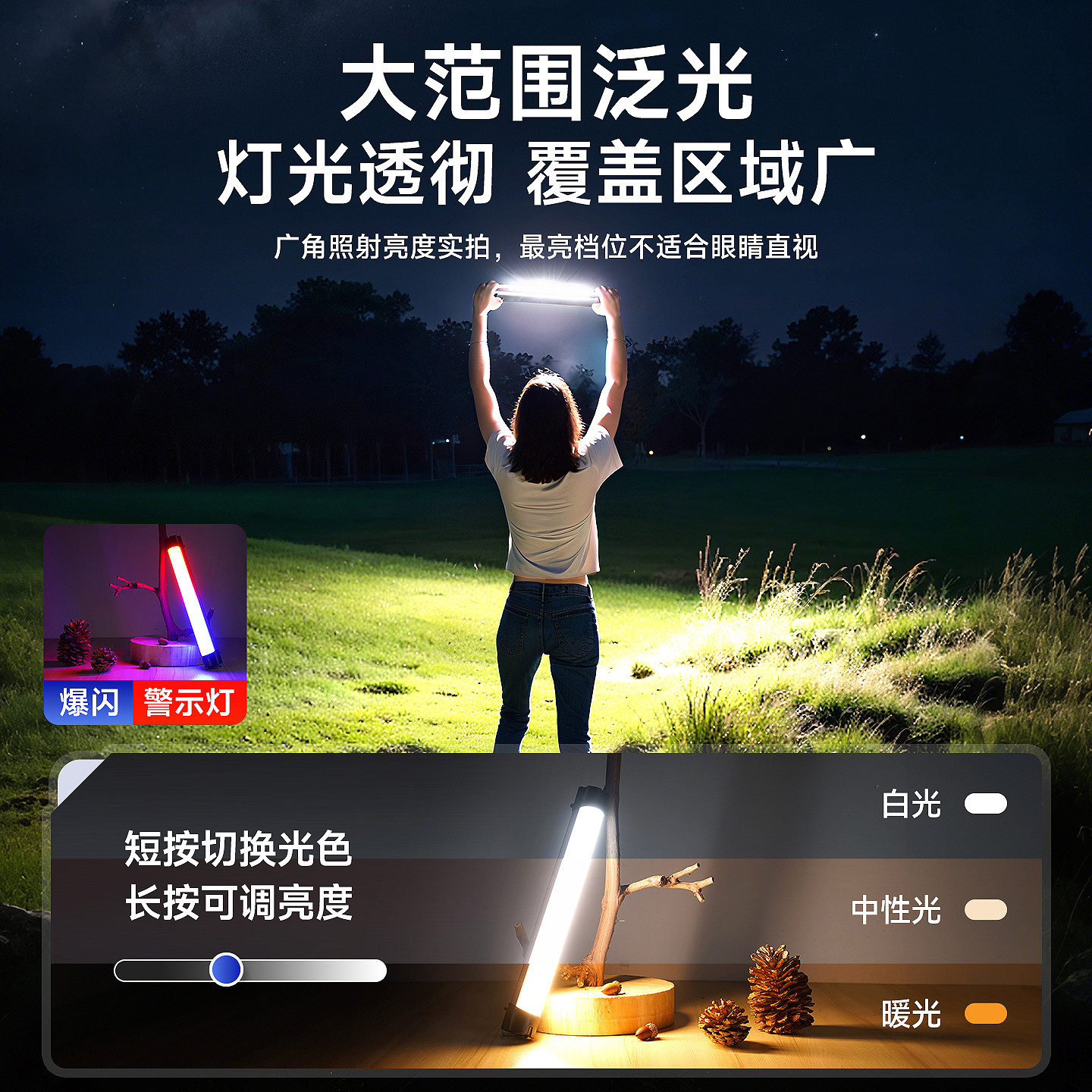 Truck Compartment Lighting Wireless Ultra-Bright Led Magnetic Waterproof Emergency Light Home Rechargeable Long-Lasting Removable