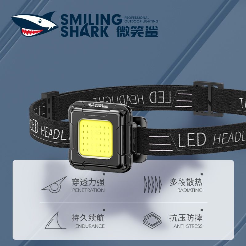 Cob Strong Light Headlamp Rechargeable Head-Mounted Strong Light Outdoor Emergency Flashlight Small and Convenient Fishing Light Cob Strong Light Headlamp Rechargeable Head-Mounted Strong Light Outdoor Emergency Flashlight Small and Convenient Fishing Light