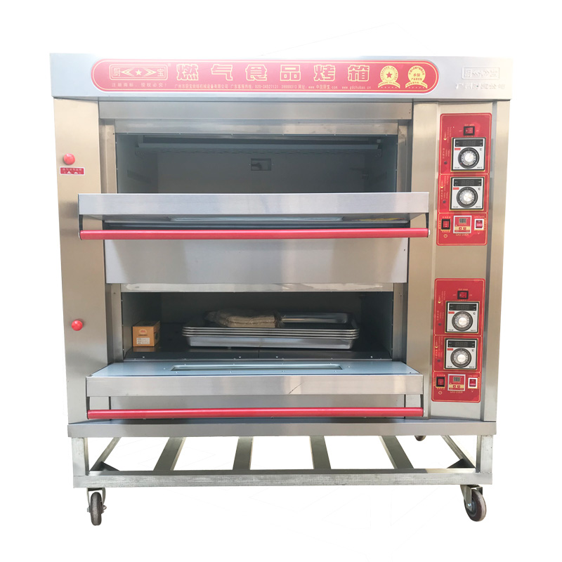 Instant-heated electric water heater Commercial gas oven Two-floor four-disc large bread oven cake Pizza Oven double layer 2 layers 4 discs