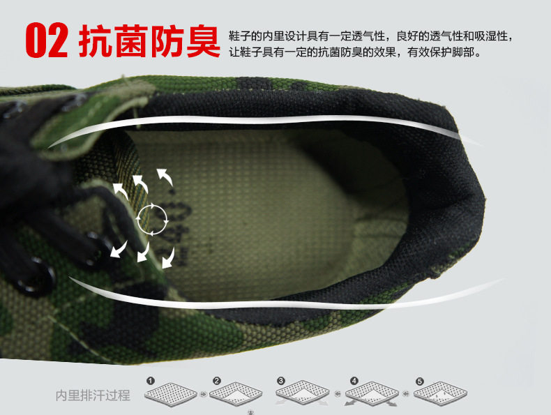 Bottes militaires pour homme - porter - Ref 1399583 Image 7