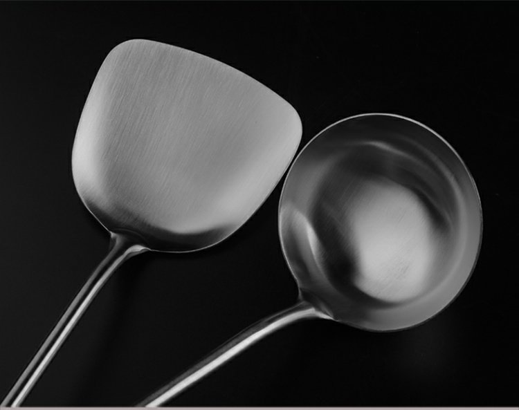 Spatula inox 304 chảo chống dính một dày dày chống nóng cách nhiệt dụng cụ nhà bếp chảo sâu lòng bếp từ