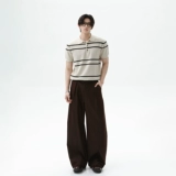 TURNTIDE Old Money, легкая, роскошная, контрастного цвета, полосатая вязаная футболка ПОЛО с короткими рукавами, мягкая и дышащая летняя футболка премиум-класса