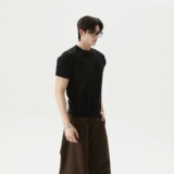 Цветная трикотажная летняя футболка для отдыха, в американском стиле, круглый воротник, короткий рукав