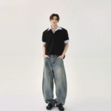 Небольшая дизайнерская рубашка для отдыха, летняя футболка polo, тренд сезона, короткий рукав