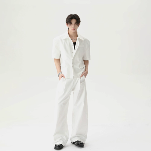 Turntide Retro Nishe Simple Westry Style костюм, костюм, костюм с широко ногой, брюки на пол