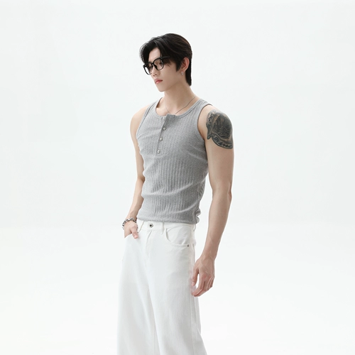 Цветной дизайнерский жилет с круглым воротником без рукавов для отдыха, облегающий крой