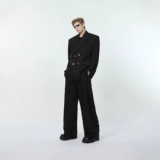 Небольшие дизайнерские наплечники, мужской костюм, комплект, изысканный стиль, оверсайз, свободный крой