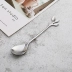 Dễ thương thìa nhỏ tráng miệng trà nhỏ 羹 muỗng cà phê bằng thép không gỉ sáng tạo tay cầm dài khuấy thìa muỗng cà phê Hàn Quốc - Cà phê phin ca phe Cà phê