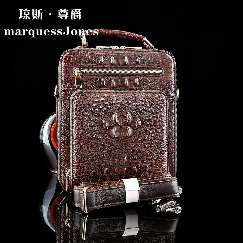 Thai Crocodile Leather Men's Briefcase Genuine Leather Shoulder Bag Handbag Crossbody Bag Large Capacity Business Travel Authentic Thai Crocodile Leather Men's Briefcase Genuine Leather Shoulder Bag Handbag Crossbody Bag Large Capacity Business Travel Authentic
