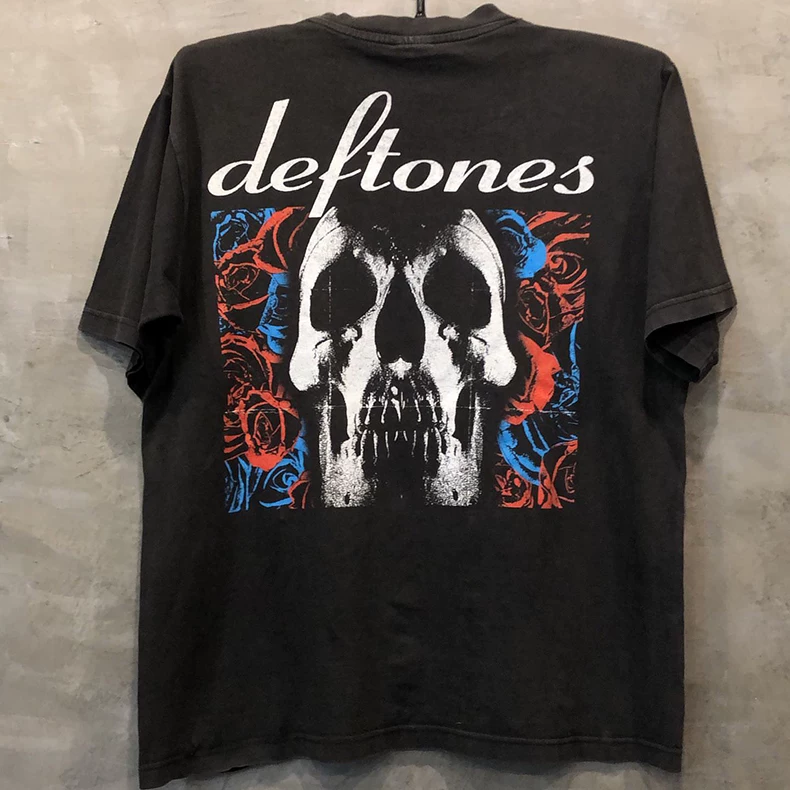 Metal brand trend retro short sleeve T-shirt for men and women, for beloved, oversize